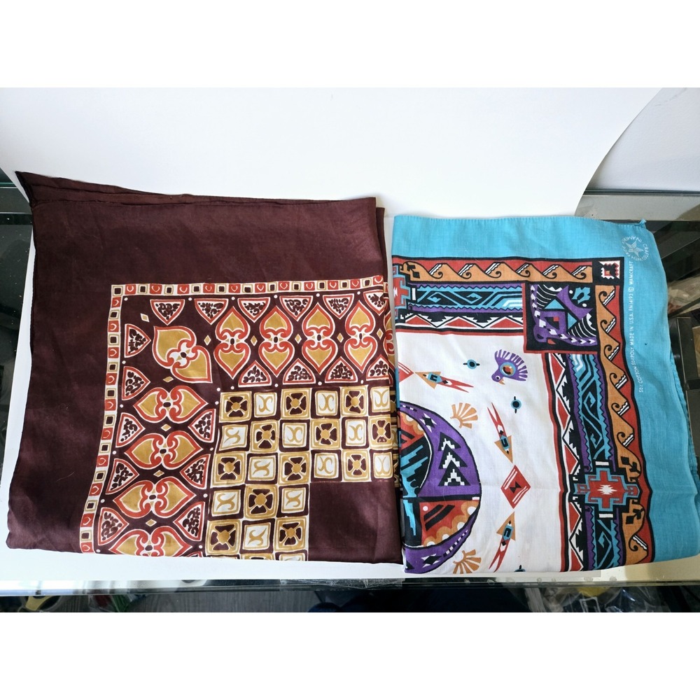 Pair‎ of Western handkerchief bandanas 1 isWamcraft southwest